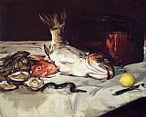 Edouard Manet Still Life with Fish painting